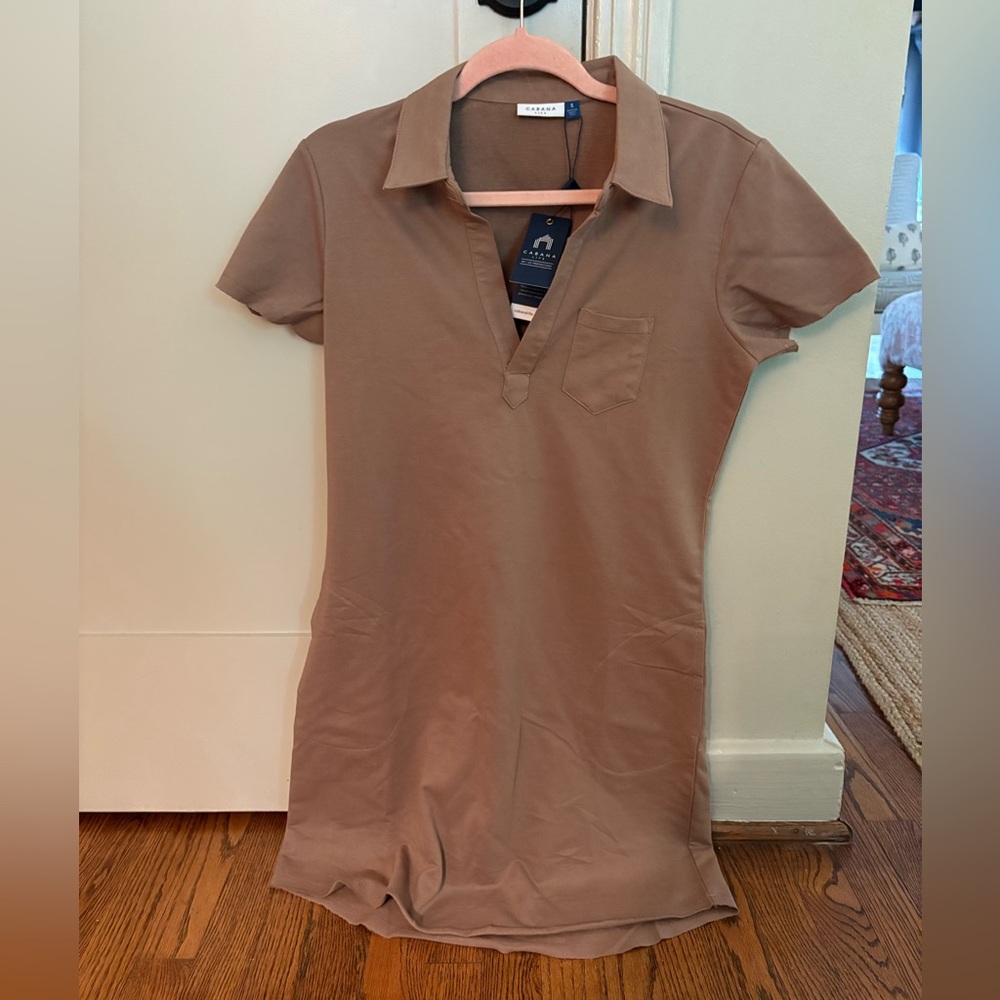 Mocha Casual Women's Polo Dress - Picture 3 of 9